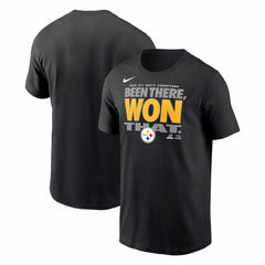 Pittsburgh Steelers 2025 AFC North Division Champions Locker Room Trophy Collection T-Shirt Black