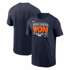 Denver Broncos 2025 AFC West Division Champions Locker Room Trophy Collection T-Shirt Navy