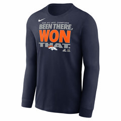 Denver Broncos 2025 AFC West Division Champions Locker Room Trophy Collection Long Sleeve T-Shirt Navy