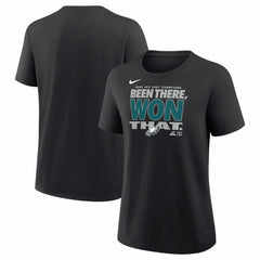 Philadelphia Eagles Women's 2025 NFC East Division Champions Locker Room Trophy Collection T-Shirt Black