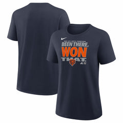 Chicago Bears Women's 2025 NFC North Division Champions Locker Room Trophy Collection T-Shirt Navy