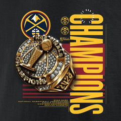 Denver Nuggets 2023 NBA Finals Champions Slam Bling Ring T-Shirt Black
