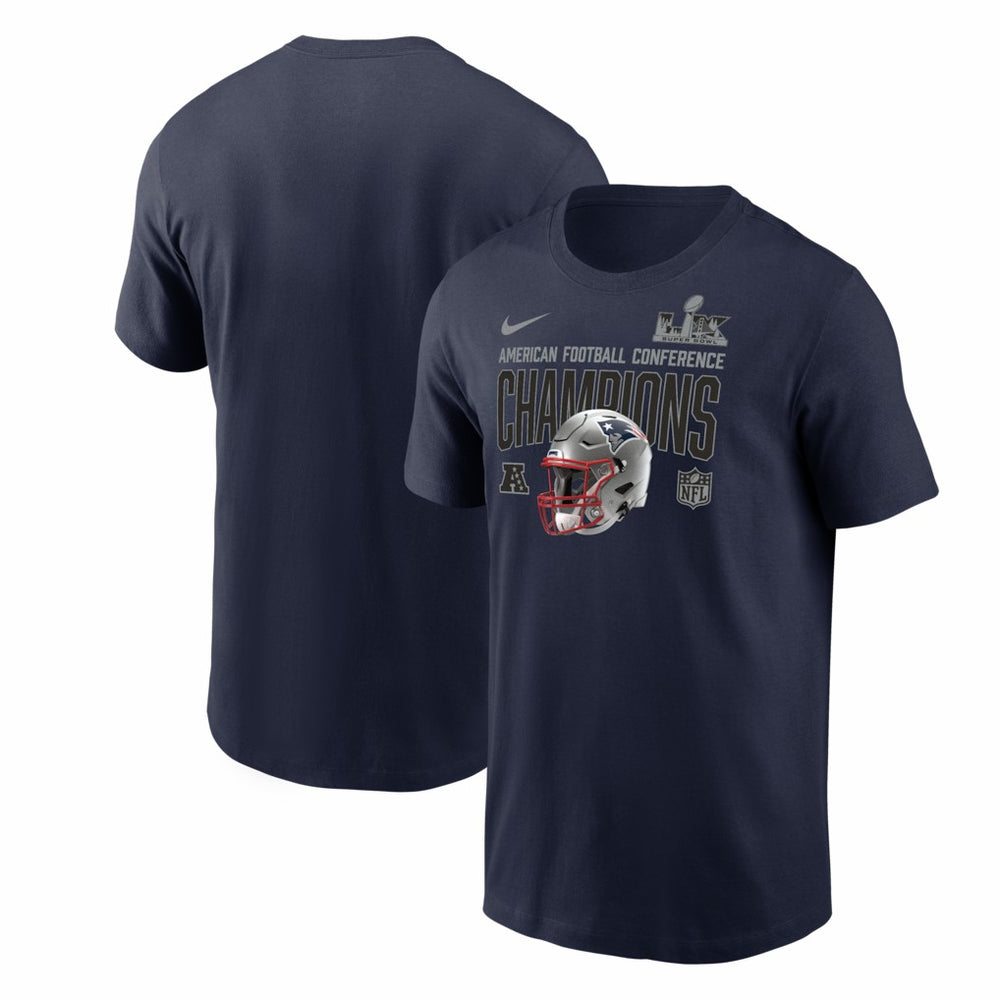 New England Patriots 2025 AFC Champions Glory Shield T-Shirt Navy