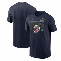 New England Patriots 2025 AFC Champions Glory Shield T-Shirt Navy