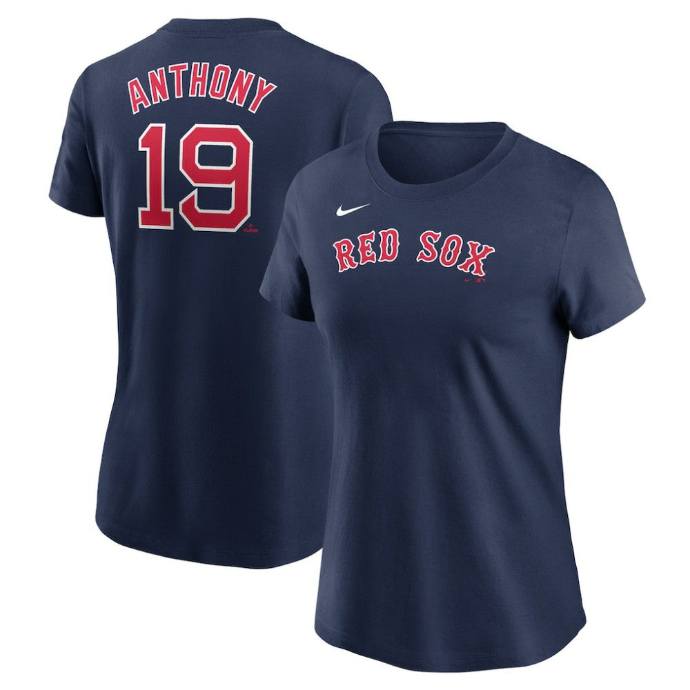 Roman Anthony Boston Red Sox Nike Women's Cooperstown Collection Fuse Name & Number T-Shirt - Navy T-shirts
