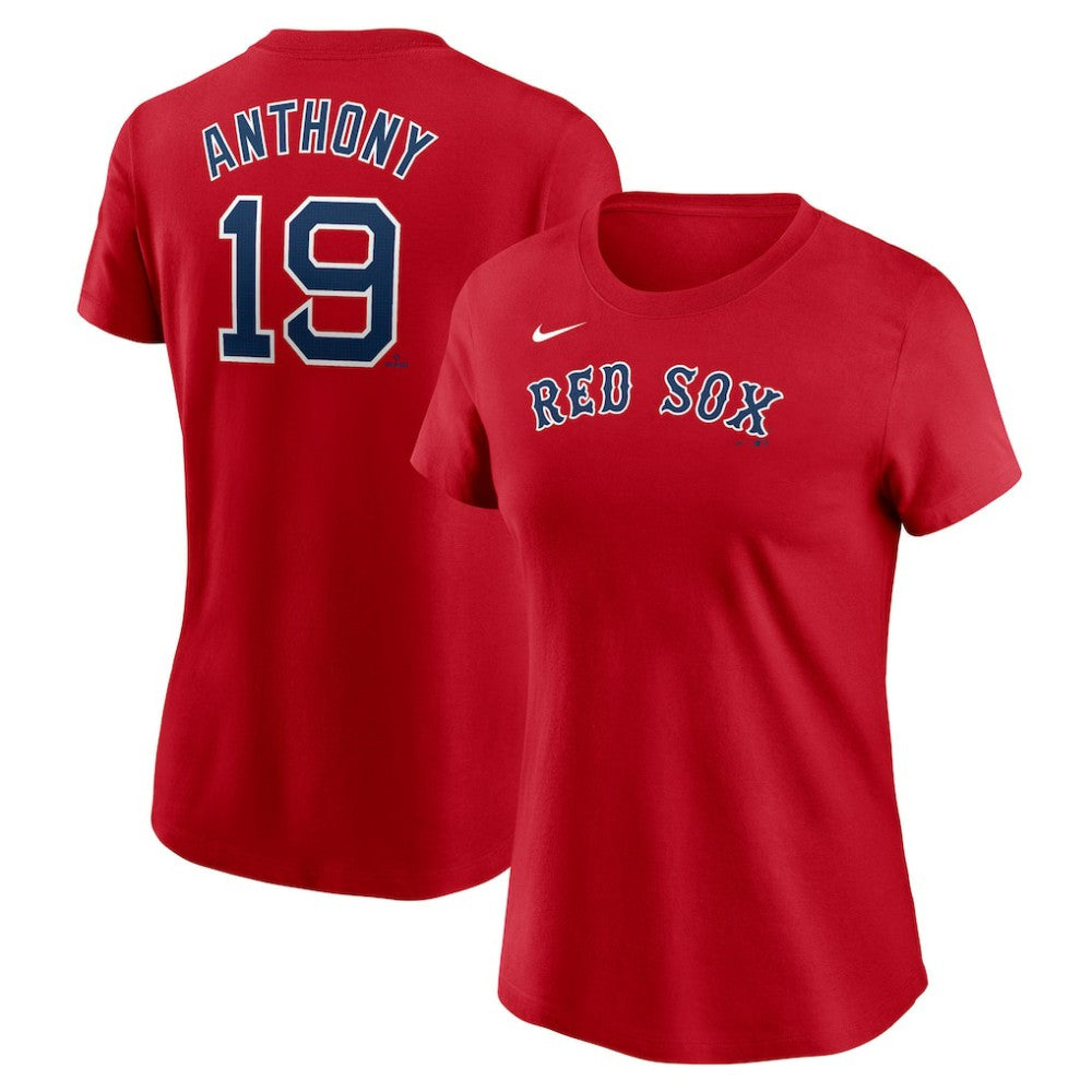 Roman Anthony Boston Red Sox Nike Women's Cooperstown Collection Fuse Name & Number T-Shirt - Red T-shirts