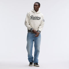 Las Vegas Raiders IconicFleece Tipped Hoodie Oatmeal