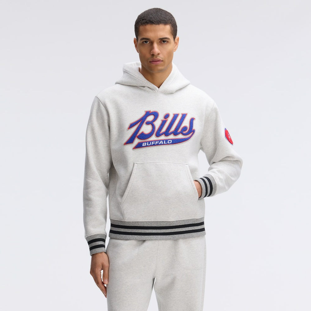 Buffalo Bills IconicFleece Tipped Hoodie Heather Gray