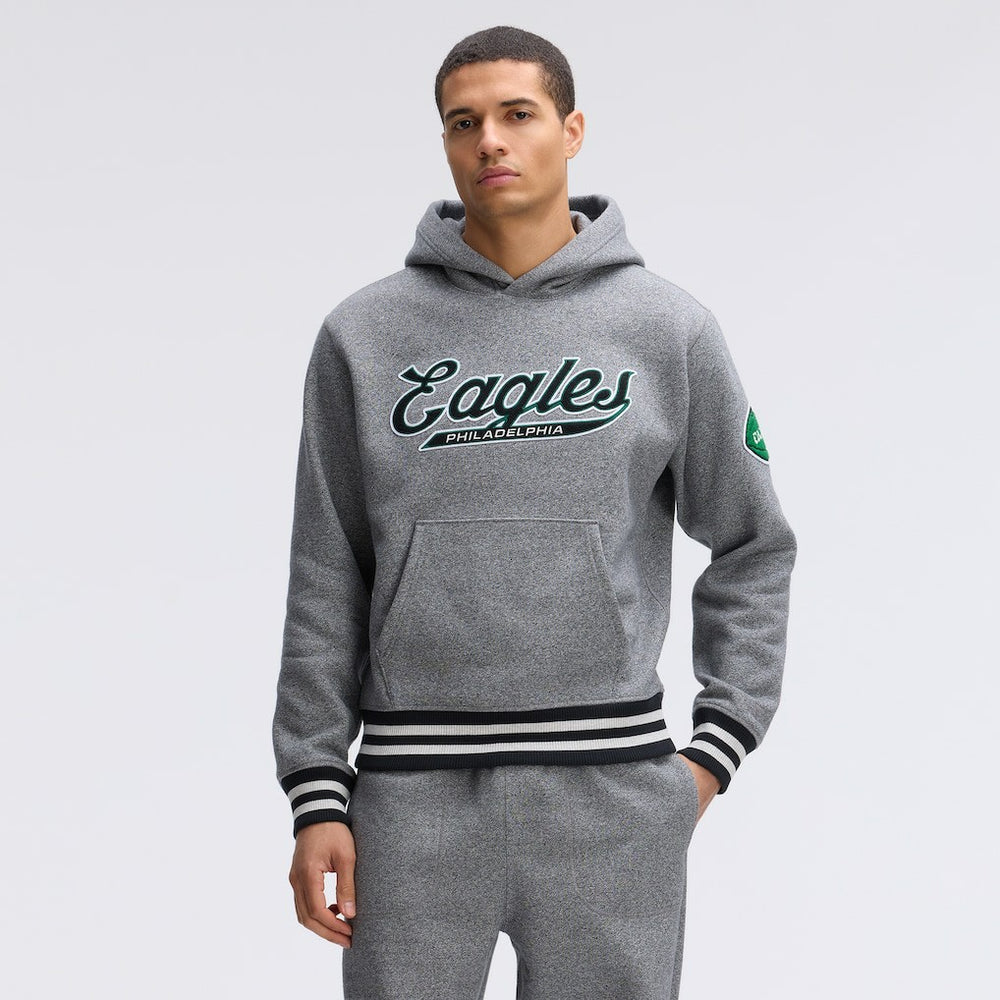 Philadelphia Eagles IconicFleece Tipped Hoodie Athletic Heather Gray
