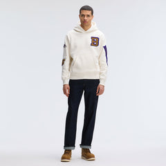 Baltimore Ravens IconicFleece Letterman Hoodie Oatmeal