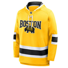 NHL Boston Bruins Fanatics 2026 NHL Stadium Series Lace Up Hoodie - Gold