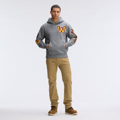 Washington Commanders IconicFleece Letterman Hoodie Athletic Heather Gray