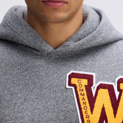 Washington Commanders IconicFleece Letterman Hoodie Athletic Heather Gray