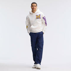 Minnesota Vikings IconicFleece Letterman Hoodie Oatmeal