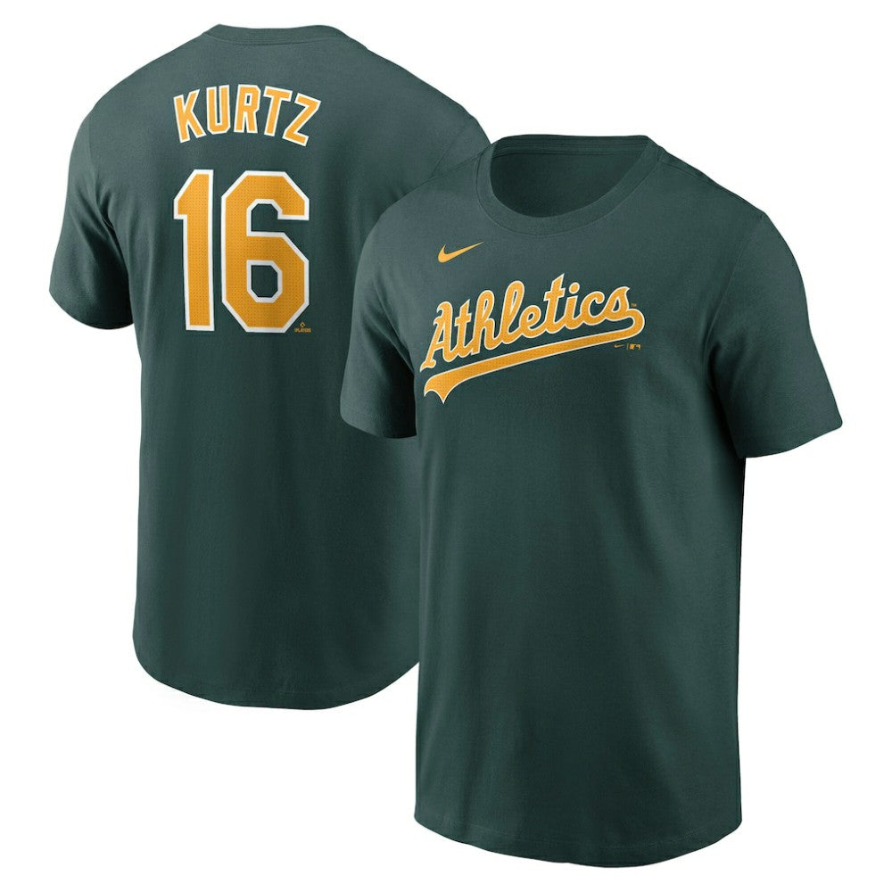 Nick Kurtz Athletics Nike Fuse Name & Number T-Shirt - Green T-shirts
