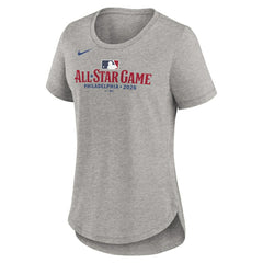 MLB All-Star Nike Women's 2026 MLB All-Star Game Wordmark Tri-Blend T-Shirt - Heather Gray T-shirts