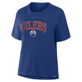 NHL Edmonton Oilers Fanatics Women's Line Change Legacy T-Shirt - Royal