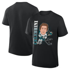 NHL Macklin Celebrini San Jose Sharks Fanatics Caricature Player T-Shirt - Black