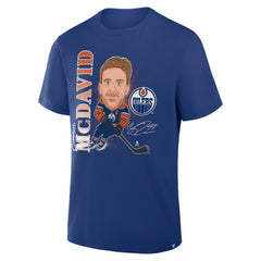 NHL Connor McDavid Edmonton Oilers Fanatics Caricature Player T-Shirt - Royal