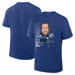 NHL Nikita Kucherov Tampa Bay Lightning Fanatics Caricature Player T-Shirt - Blue