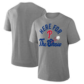 Philadelphia Phillies Fanatics Nostalgia Tri-Blend T-Shirt - Heather Gray T-shirts