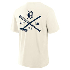 Detroit Tigers Fanatics Nostalgia Stadium Slub T-Shirt - Cream T-shirts