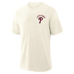 Philadelphia Phillies Fanatics Nostalgia Stadium Slub T-Shirt - Cream T-shirts
