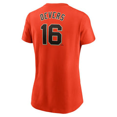 Rafael Devers San Francisco Giants Nike Women's Name & Number T-Shirt - Orange T-shirts
