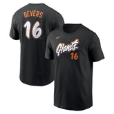 Rafael Devers San Francisco Giants Nike 2025 City Connect Fuse Name & Number T-Shirt - Black T-shirts