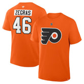 NHL Trevor Zegras Philadelphia Flyers Fanatics Authentic Stack Name & Number T-Shirt - Orange