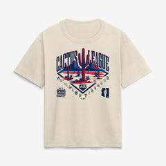 2026 Spring Training Cactus League Fanatics Women's Relaxed Hip Legacy T-Shirt - Cream T-shirts