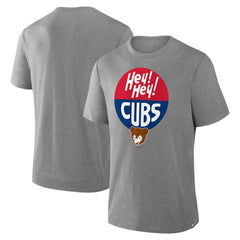 Chicago Cubs Fanatics Tribute IYKYK Tri-Blend T-Shirt - Heather Gray T-shirts