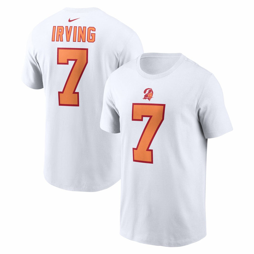 Bucky Irving '76 Tampa Bay Buccaneers 50th Season Alternate Name & Number T-Shirt White
