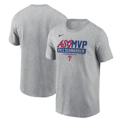 Kyle Schwarber Philadelphia Phillies Nike 2025 MLB All-Star Game MVP T-Shirt - Heather Gray T-shirts