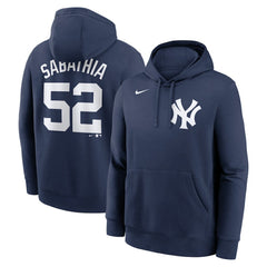 CC Sabathia New York Yankees Nike Retired Player Name & Number Club Pullover Hoodie - Navy Hoodies