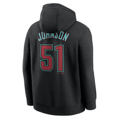 Randy Johnson Arizona Diamondbacks Nike Player Name & Number Club Pullover Hoodie - Black Hoodies