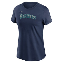 Cal Raleigh Seattle Mariners Nike Women's Cooperstown Collection Fuse Name & Number T-Shirt - Navy T-shirts