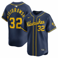 MLB Jacob Misiorowski Milwaukee Brewers Nike Alternate Limited Jersey - Navy