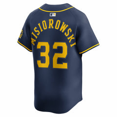 MLB Jacob Misiorowski Milwaukee Brewers Nike Alternate Limited Jersey - Navy