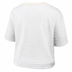 Washington Commanders Women's Striped Cropped T-Shirt Yellow/Cream