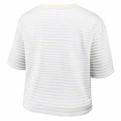 Kansas City Chiefs Women's Striped Cropped T-Shirt Yellow/Cream