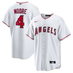MLB Christian Moore Los Angeles Angels Nike Home Replica Jersey - White