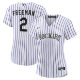 MLB Tyler Freeman Colorado Rockies Nike Women's Home Replica Jersey - White