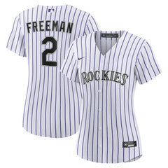 MLB Tyler Freeman Colorado Rockies Nike Women's Home Replica Jersey - White