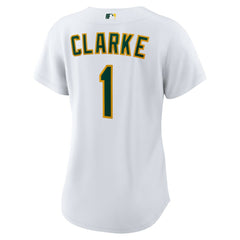 MLB Denzel Clarke Athletics Nike Women's Home Replica Jersey - White