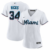 MLB Liam Hicks Miami Marlins Nike Women's Home Replica Jersey - White