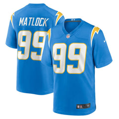 NFL Scott Matlock Los Angeles Chargers Team Game Jersey - Powder Blue