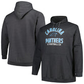 Carolina Panthers Big & Tall Pullover Hoodie Heather Charcoal