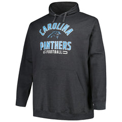 Carolina Panthers Big & Tall Pullover Hoodie Heather Charcoal