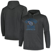 Tennessee Titans Big & Tall Pullover Hoodie Heather Charcoal